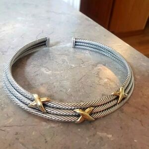 Vintage David Yurman Triple X Cable Collar Necklace